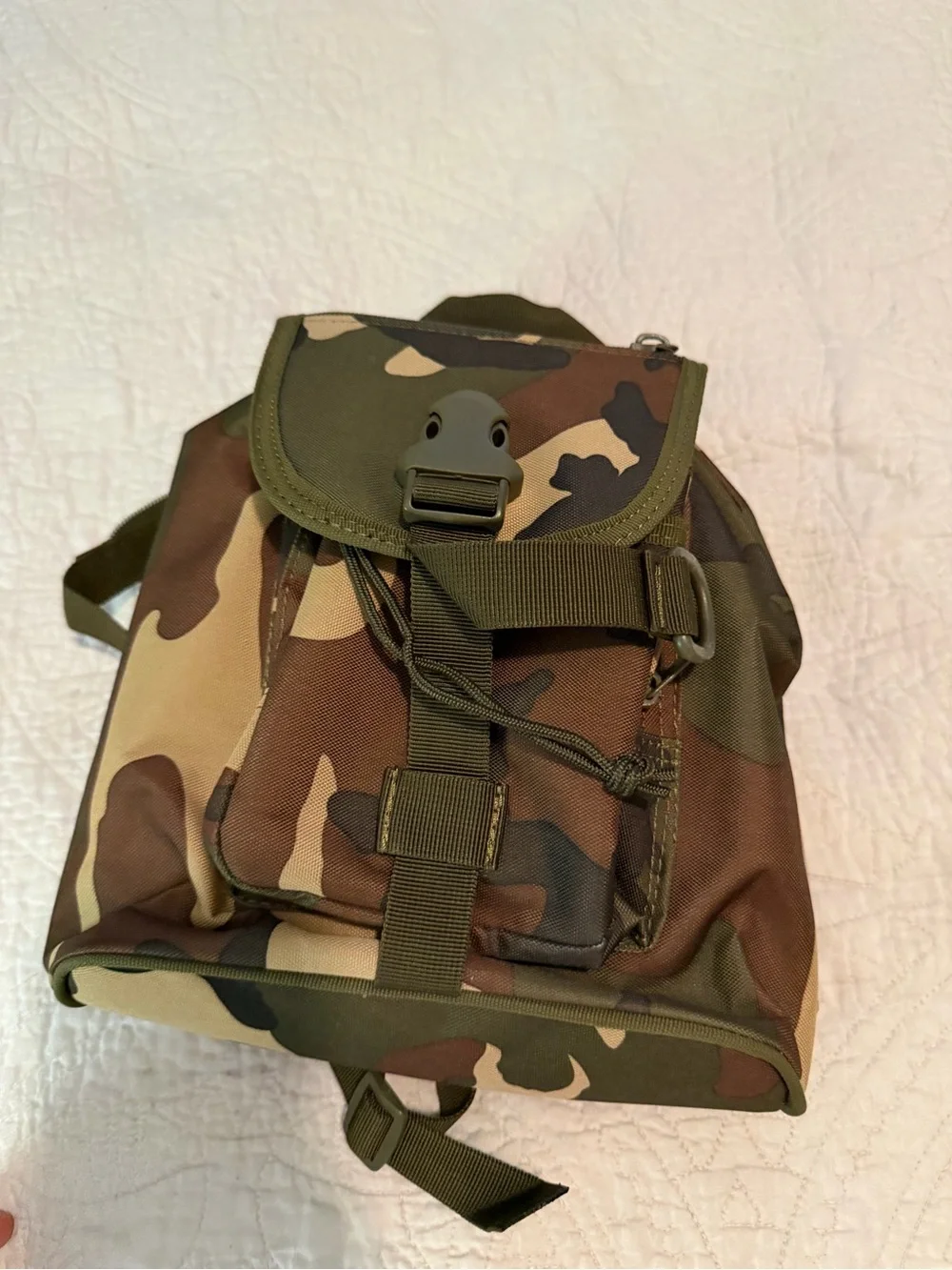 Camouflage Military-Style Men’s Backpack - Green Camo